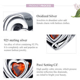 925 Sterling Silver Diy Heart Shaped Beads For Bracelets - 45-Degree Angle