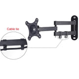 Universal Rotatable Retractable Monitor Wall Mount - 14-27 Inch - Top-Down View
