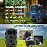 2 Lcd Infrared Trail Camera With Night Vision For Wildlife Hunting - Rear View