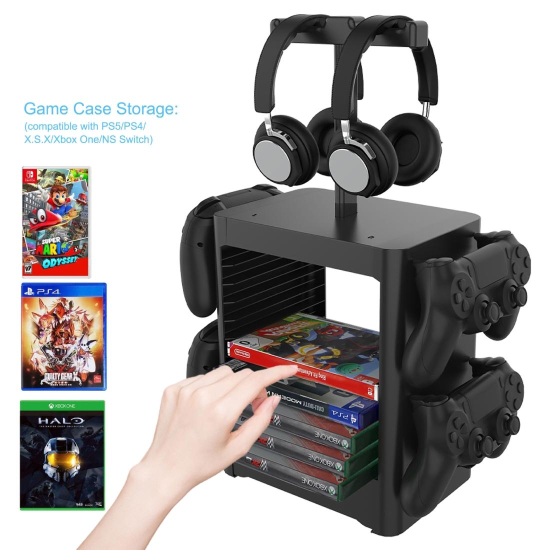 Ps5 / Xsx Game Disc & Headphone Storage Rack