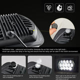 7 Inch 5X7 / 7X6 H4 Dc 9V - 30V 30000Lm 300W 8Leds Car Square Shape Led Headlight Lamps For Jeep Wrangler - 45-Degree Angle