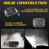 7 Inch 5X7 / 7X6 H4 Dc 9V - 30V 30000Lm 300W 8Leds Car Square Shape Led Headlight Lamps For Jeep Wrangler - Close-Up Angle