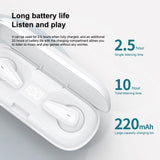 Waterproof Bluetooth 5.0 Earphones with Charging Box - White Deer Series - Rear View