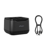3-slot Battery Charger Hub for Magisn - Compact & Efficient - Front View