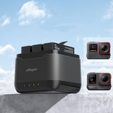 3-slot Battery Charger Hub for Magisn - Compact & Efficient - Side View