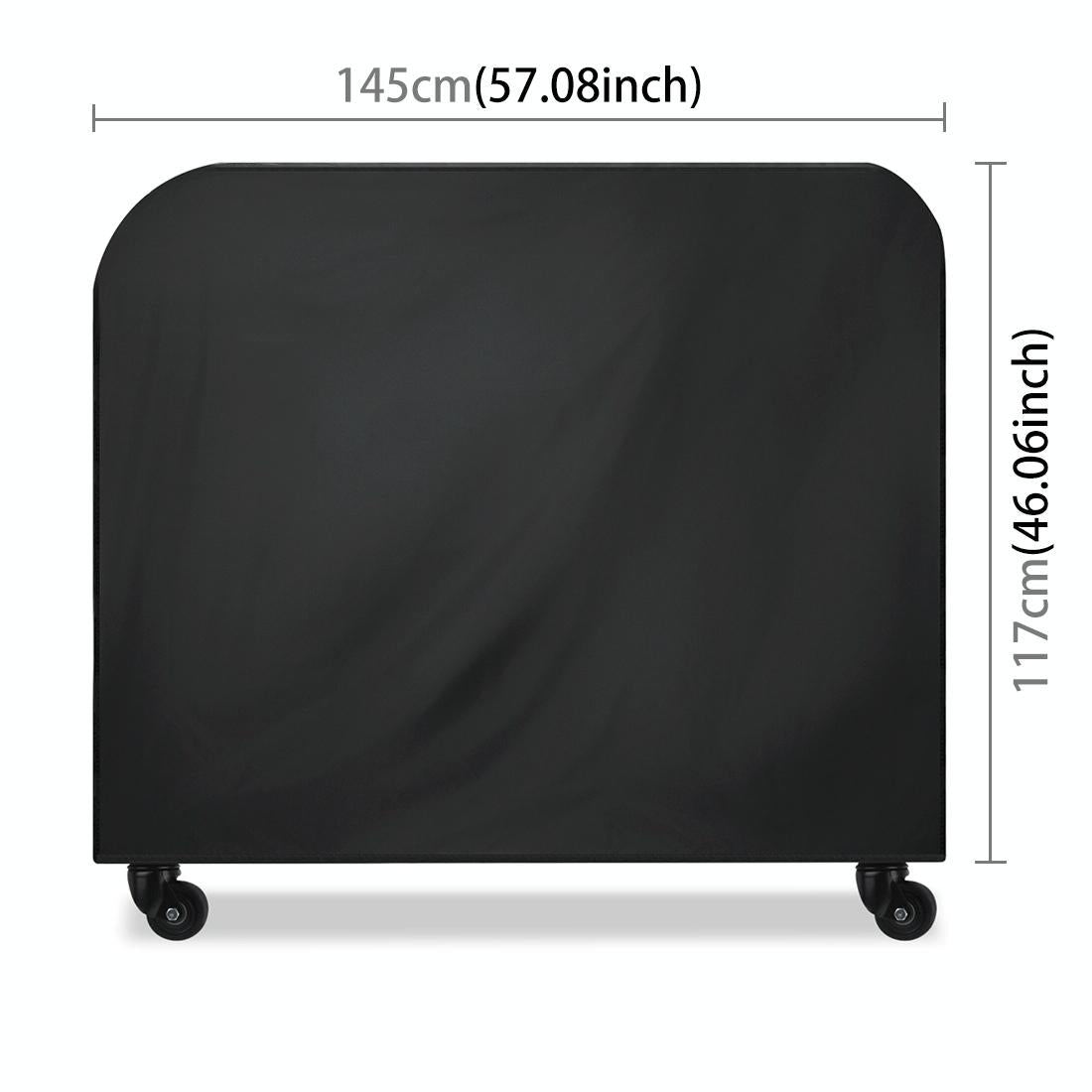 Waterproof 210d Oxford Cloth Bbq Grill Cover - Anti-uv Dust-proof Folding - Fits Gas Charcoal Electric - 145x61x117cm - Black