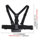 Universal Body Mount Belt for Action Cameras with j Hook and Long Screw - 45-Degree Angle