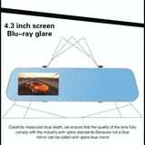 4.3 Dual Camera Vehicle Dvr with Full Hd 1080p Display