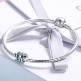 925 Sterling Silver Spring Scenery Bead Pendant - Close-Up Angle