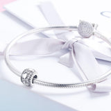 925 Sterling Silver Shiny Heart Beads For Diy Bracelets & Necklaces - Low Angle