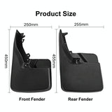 For Dodge Ram 1500 / 2500 / 3500 2010-2018 4Pcs / Set Car Auto Soft Plastic Splash Flaps Fender Guard - Side View