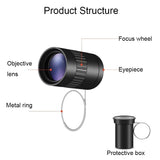 Mini Hd Ring Telescope - 5x Magnification - Top-Down View