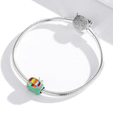 925 Sterling Silver Mini Color Tv Beads For Diy Bracelets & Necklaces - Close-Up Angle
