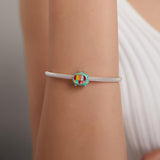 925 Sterling Silver Mini Color Tv Beads For Diy Bracelets & Necklaces - Low Angle