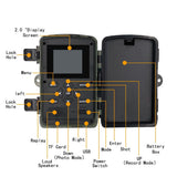 1080p Wifi Infrared Night Vision Hunting Camera with 2 Lcd Screen