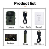 1080p Wifi Infrared Night Vision Hunting Camera with 2 Lcd Screen - Low Angle
