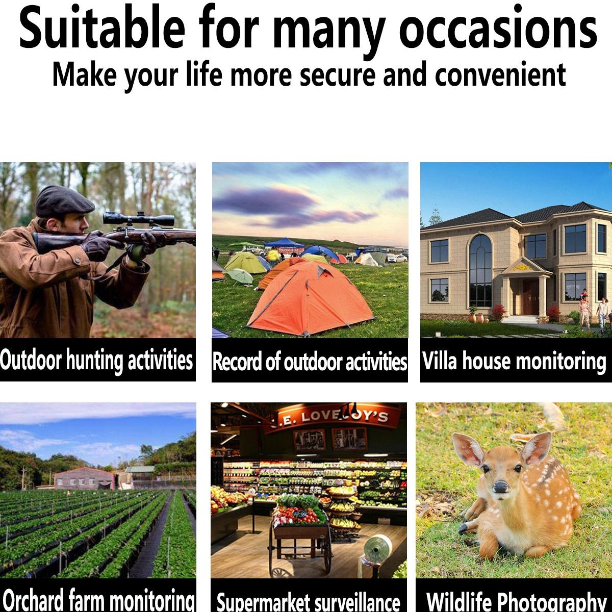 1080p Wifi Infrared Night Vision Hunting Camera with 2 Lcd Screen