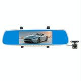7 Lcd Touch Screen Rear View Mirror Car Recorder With Separate Camera - Front View