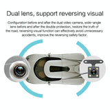 7 Lcd Touch Screen Rear View Mirror Car Recorder With Separate Camera - 45-Degree Angle