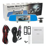 7 Lcd Touch Screen Rear View Mirror Car Recorder With Separate Camera - Extra Image