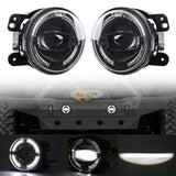 2 Pcs 4 Inch Car Led Angel Eyes Spotlight Modified Fog Lights For Jeep Wrangler / Dodge / Chrysler Pt Cruiser - Top-Down View