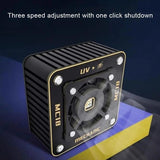 2-In-1 Uv Curing Fan With Adjustable Speed And Cooling Function - Top-Down View