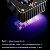 2-In-1 Uv Curing Fan With Adjustable Speed And Cooling Function - 45-Degree Angle