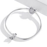 925 Sterling Silver Squirrel Charm For Diy Bracelets & Necklaces - Close-Up Angle