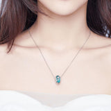 925 Sterling Silver Green Mermaid Glass Bead For Diy Bracelet - Close-Up Angle