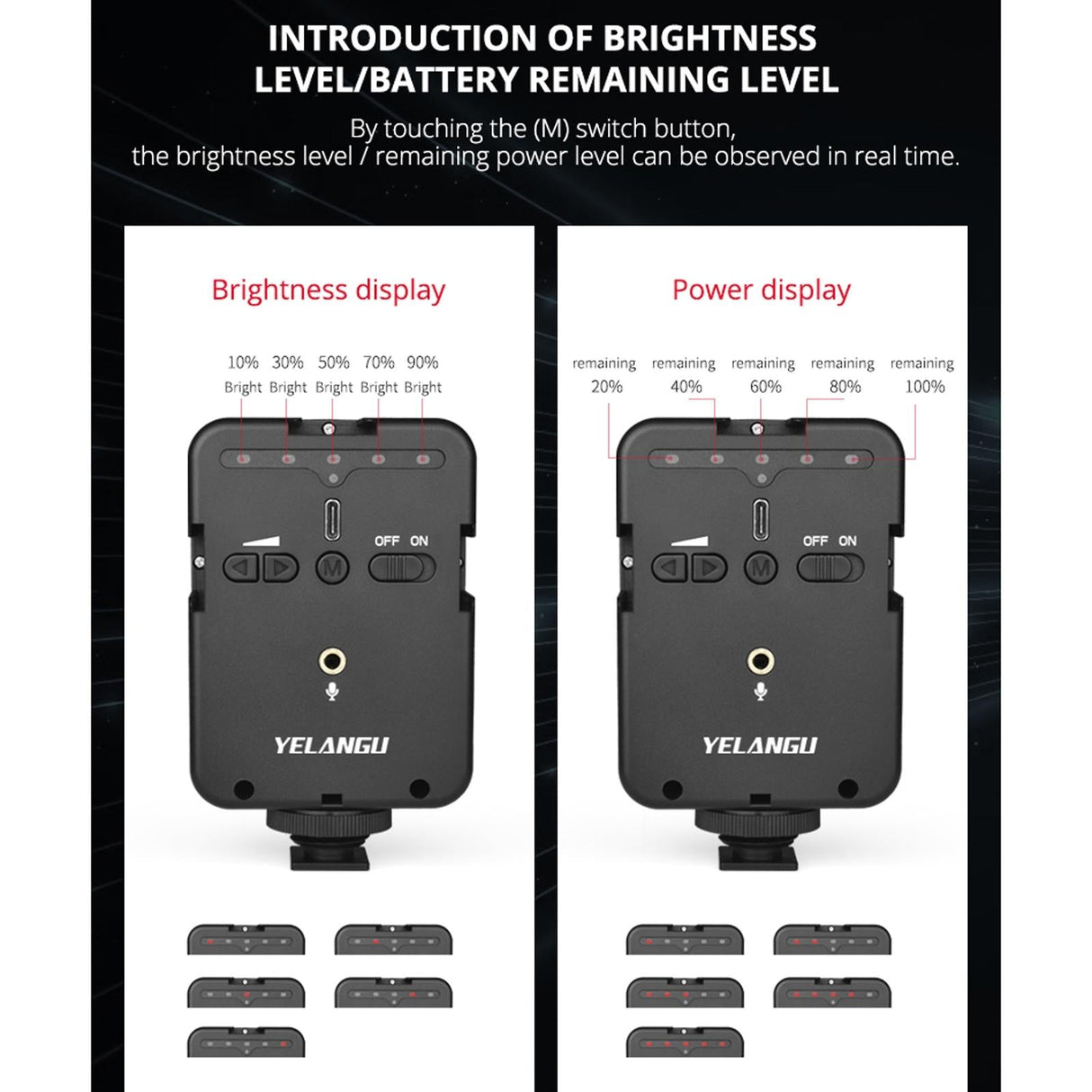 Live Broadcast Microphone Light for Interviews and Recording