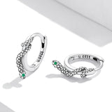 925 Sterling Silver Snake Ear Buckle Earrings For Women - Side View