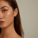 925 Sterling Silver Snake Ear Buckle Earrings For Women - Close-Up Angle