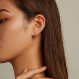 925 Sterling Silver Snake Ear Buckle Earrings For Women - Low Angle