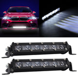 2 Pcs 8 Inch 18W 6000K Ip67 1800Ml Car Boat Marine Work Lights Spotlight Led Bulbs Dc 9 - 30V - Top-Down View