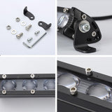 2 Pcs 8 Inch 18W 6000K Ip67 1800Ml Car Boat Marine Work Lights Spotlight Led Bulbs Dc 9 - 30V - 45-Degree Angle