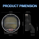 Truck Modified 7 Inch Round Spotlight Dc9 - 30V / 3000K / 6000K / 3500Lm - Side View