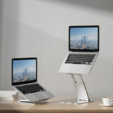 Foldable Aluminum Laptop Stand - Adjustable Height - Rear View