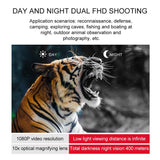 Gd916 2.7 Inch Tft Screen Binocular Head Mounted Infrared Night Vision Binoculars - Rear View