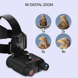 Gd916 2.7 Inch Tft Screen Binocular Head Mounted Infrared Night Vision Binoculars - Close-Up Angle