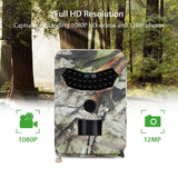 Waterproof Night Vision Hunting Trail Camera With Wide Angle And Pir Sensor - 45-Degree Angle