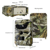 Waterproof Night Vision Hunting Trail Camera With Wide Angle And Pir Sensor
