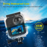 Waterproof Diving Case for Gopro Max - 45m Depth - Rear View