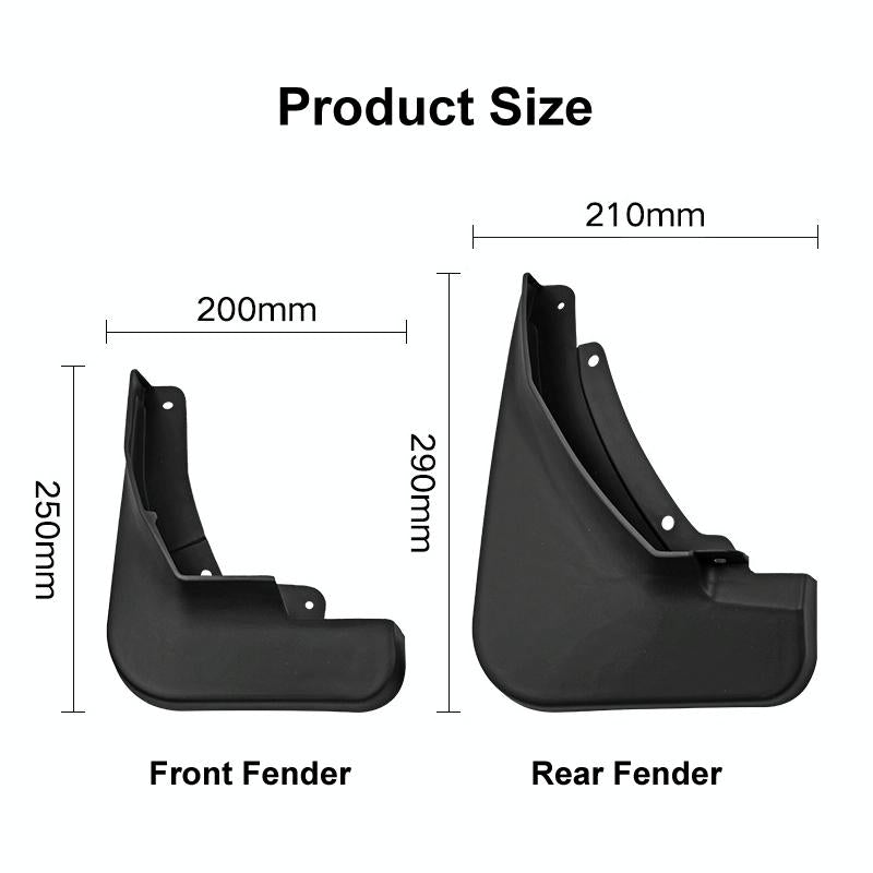 For Volkswagen T-Roc 2018-2022 4Pcs / Set Car Auto Soft Plastic Splash Flaps Fender Guard