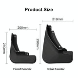 For Volkswagen T-Roc 2018-2022 4Pcs / Set Car Auto Soft Plastic Splash Flaps Fender Guard - Top-Down View