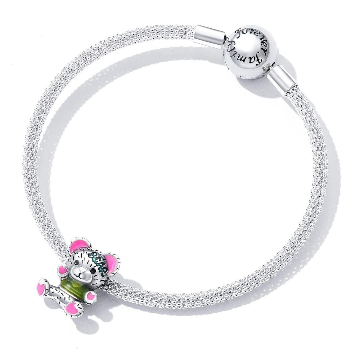 925 Sterling Silver Bear Beads For Diy Bracelets & Necklaces