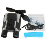 5mp 12x32 Zoom Telescope Binocular Digital Camera with 2.0 Tft Lcd Screen - Black - Close-Up Angle