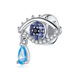 925 Sterling Silver Eye Beads For Diy Bracelets & Necklaces - Front View