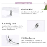 925 Sterling Silver Boho Feather Beads For Diy Bracelets - Rear View
