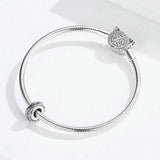925 Sterling Silver Boho Feather Beads For Diy Bracelets - Low Angle