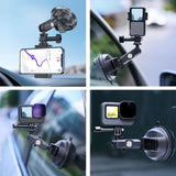 Adjustable 360 Degree Suction Cup for Car Action Cameras - Top-Down View